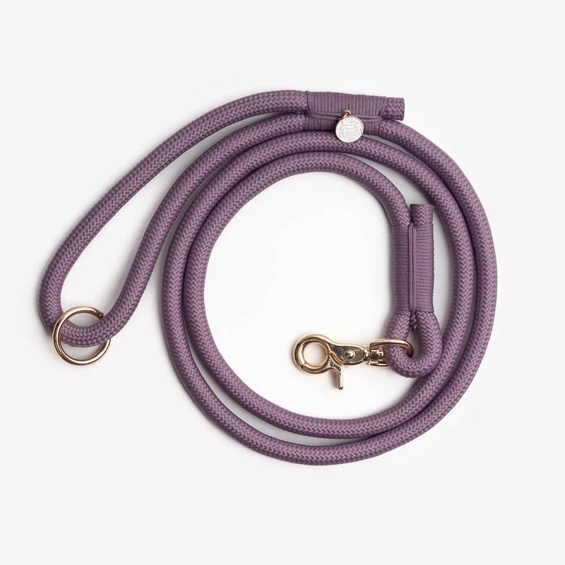 Laisse en corde tressée Furlou Lilas