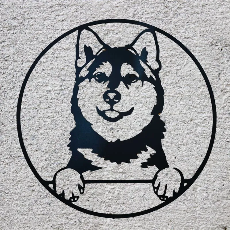 Décoration murale chien - Pomsky