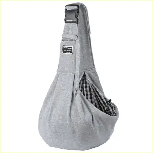 Sac confortable pour petit chien en coton - portage ventral ou bandoulière