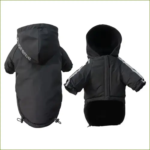 Veste à capuche d'hiver imperméable rouge ou noir