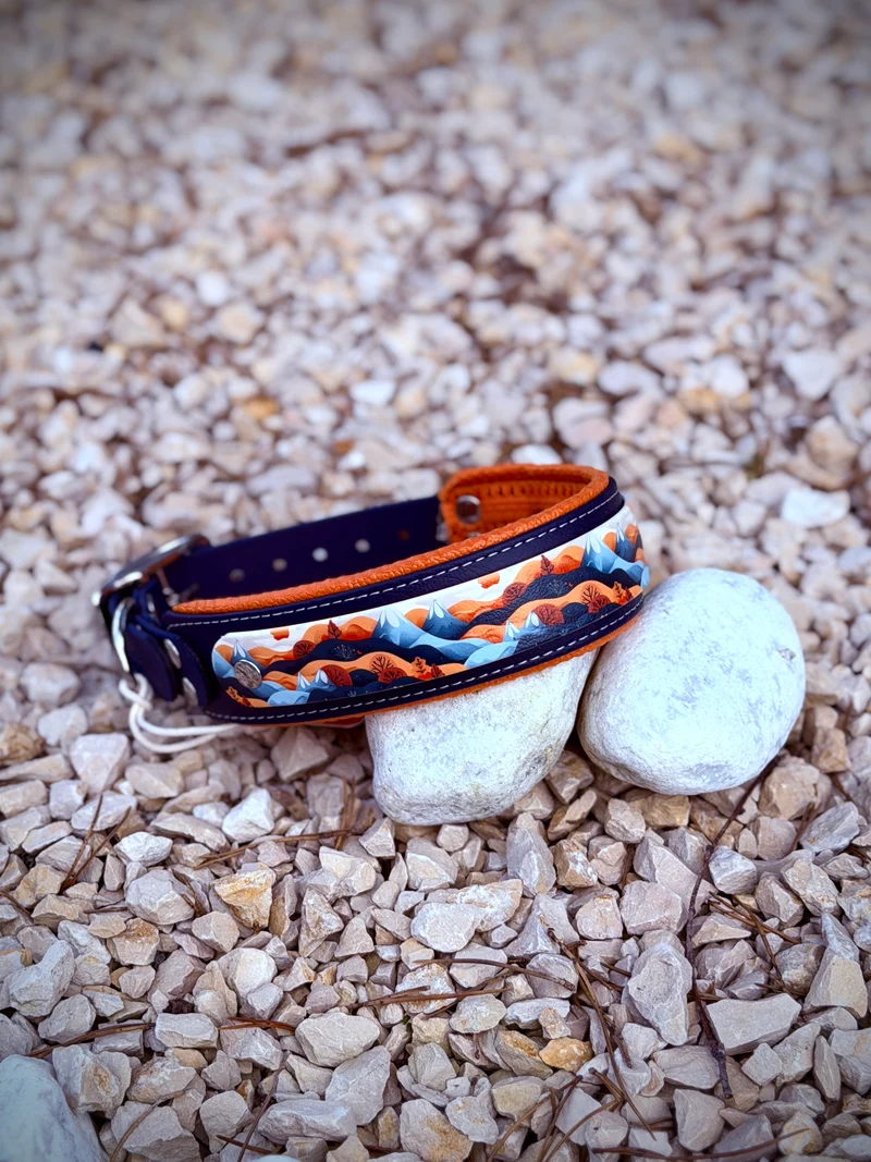Collier Stellisee Montagnes · BioThane® doublé mousse, motif UV