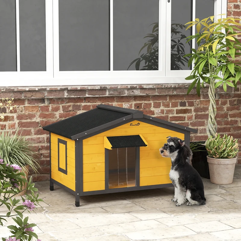 Niche Chien PawHut Bois Massif 97x72x65 cm