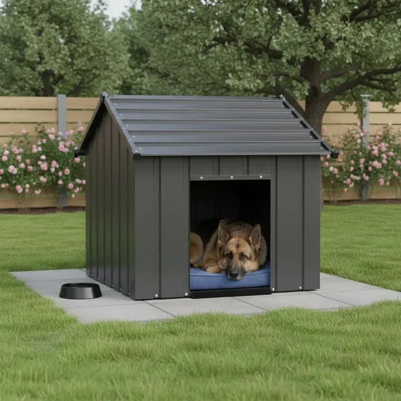 Niche Chien Acier Galvanisé Surélevée 83x130x85 cm
