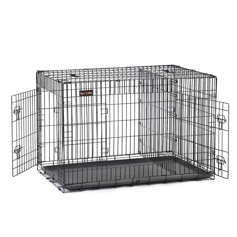 Cage pour Chien Feandrea Pliable 2 Portes 122 cm