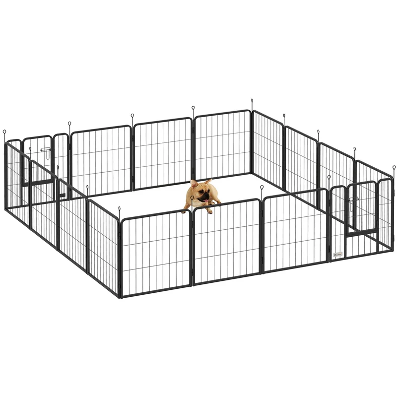 Parc pour Chien PawHut 16 Panneaux Modulable 60 cm