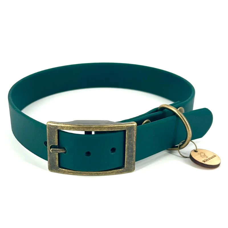 Collier biothane vert foncé - EMERAUDE