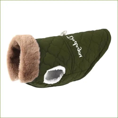 Manteau fourré surpiqué pour chien