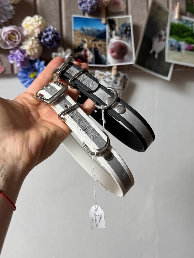Collier Etna réfléchissant · Sécurité nocturne BioThane®