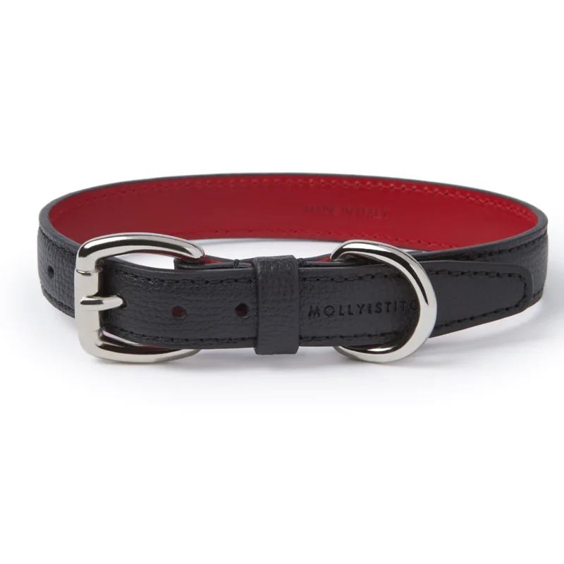 Sellerie Teckel Collier Cuir Toscan Noir