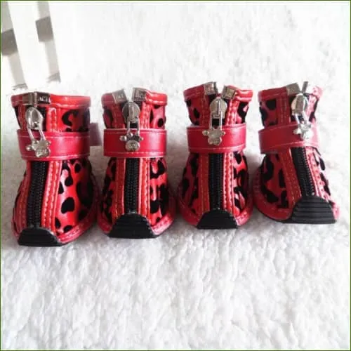Bottines léopard pour chien - protection des pattes avec un style affirmé