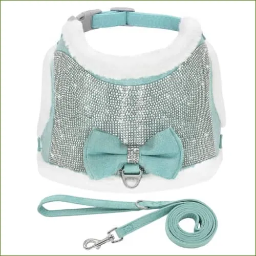 Harnais strass avec laisse assortie pour chiwawa