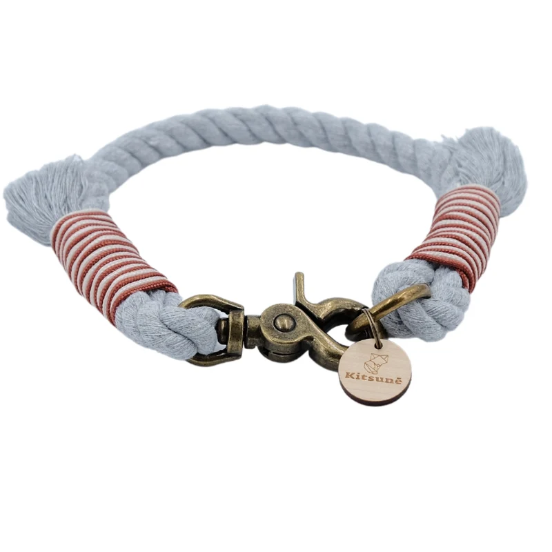 Collier chien corde gris clair - CITY FALL