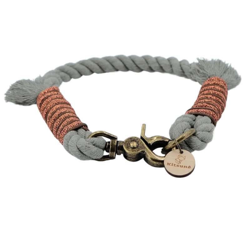 Collier chien corde vert olive - AMAZONE
