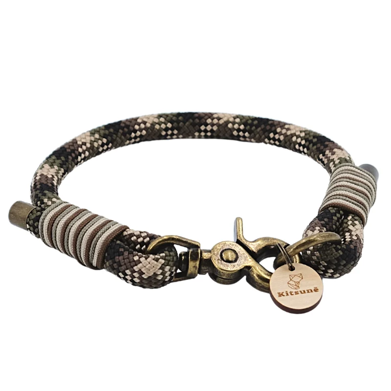 Collier chien paracorde camouflage - CAMO