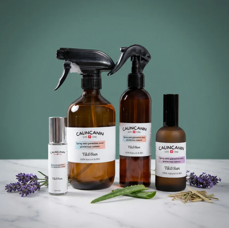Tik&Sun Câlin Canin : Spray anti-parasites avec protection solaire naturelle