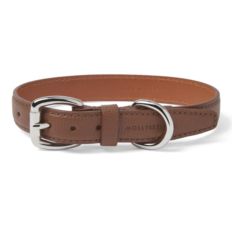 Sellerie Teckel Collier Cuir Toscan Châtaigne
