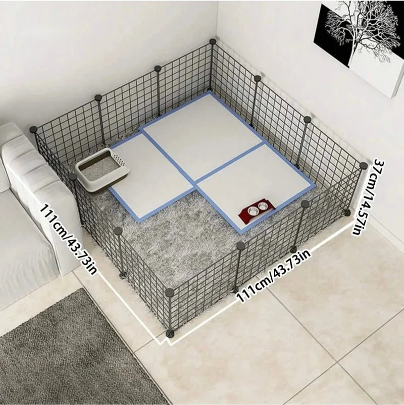 Cage Intérieure Modulable Chien Carré Rectangle