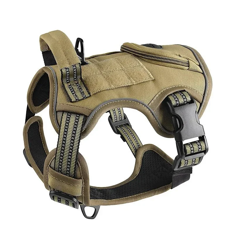 Harnais Militaire Anti-Traction Chien S-XL