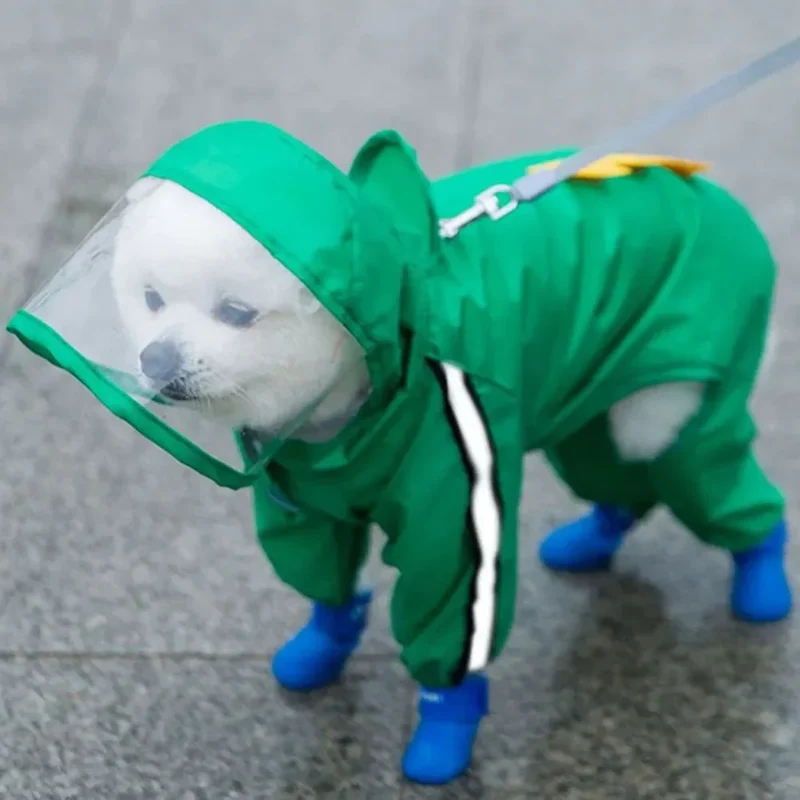 Imperméable Dinosaure Vert Original Gros Chien