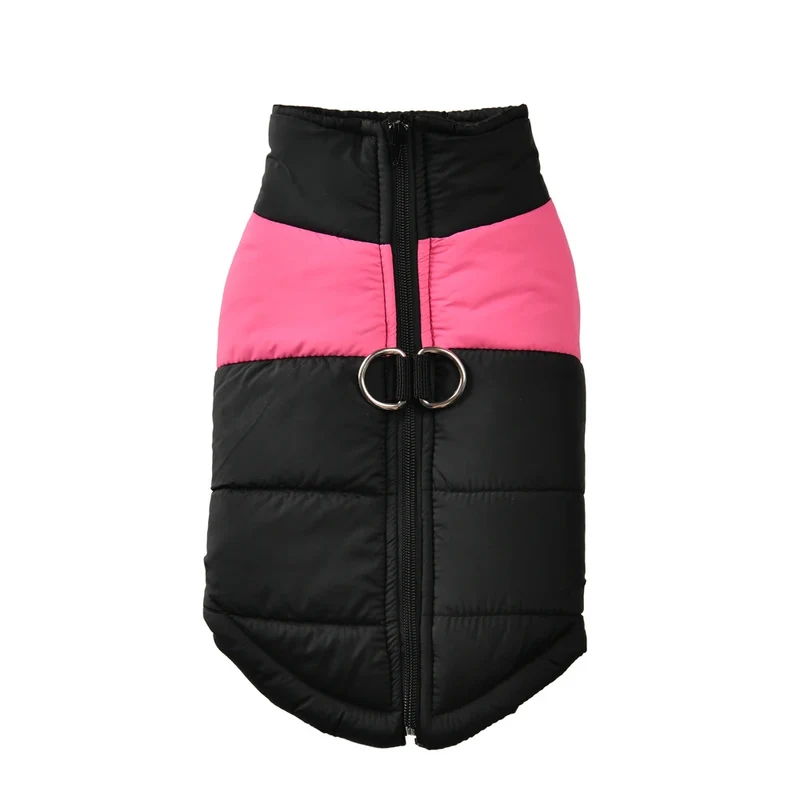 Manteau Hiver Chien Grande Taille Coupe-Vent Zippé