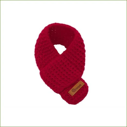 Echarpe pour chien en laine rouge