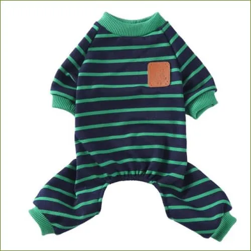 Pyjama à rayure pour petit chien