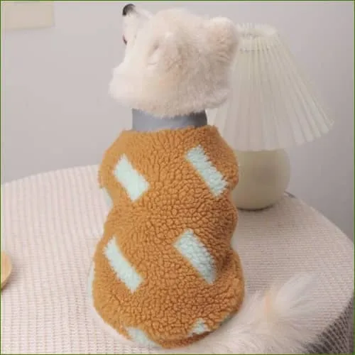 Manteau en laine pour chien, manches courtes