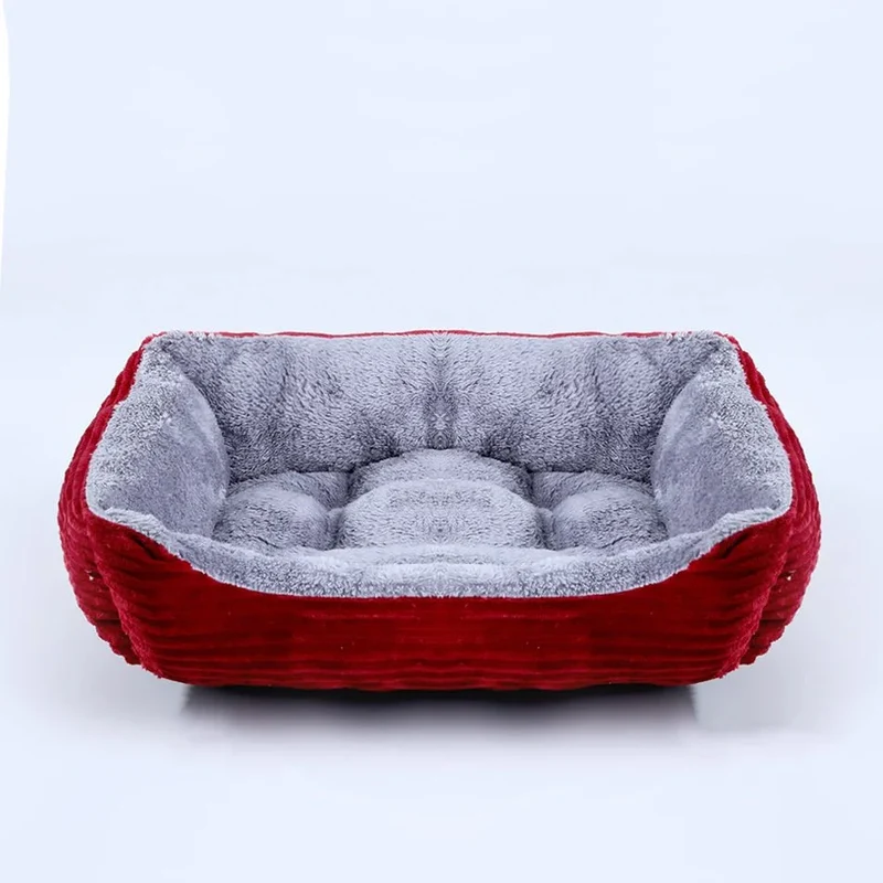 Panier Orthopédique XXL Gris Rouge Gros Chien