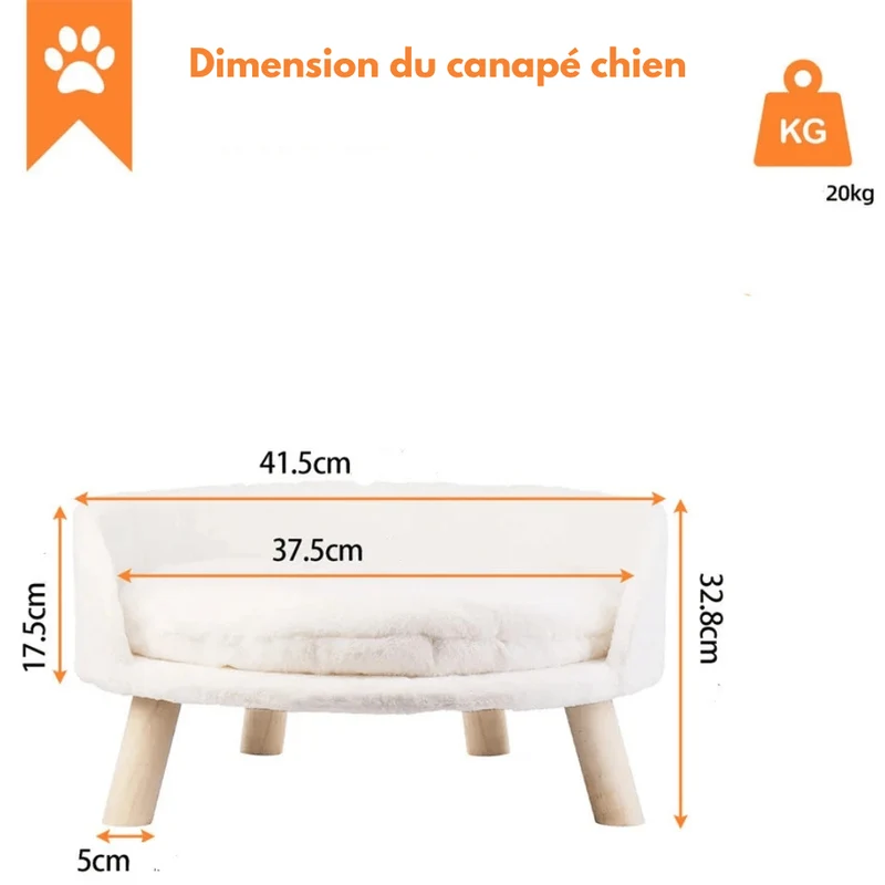Canapé Surélevé Petit Chien Design Scandinave