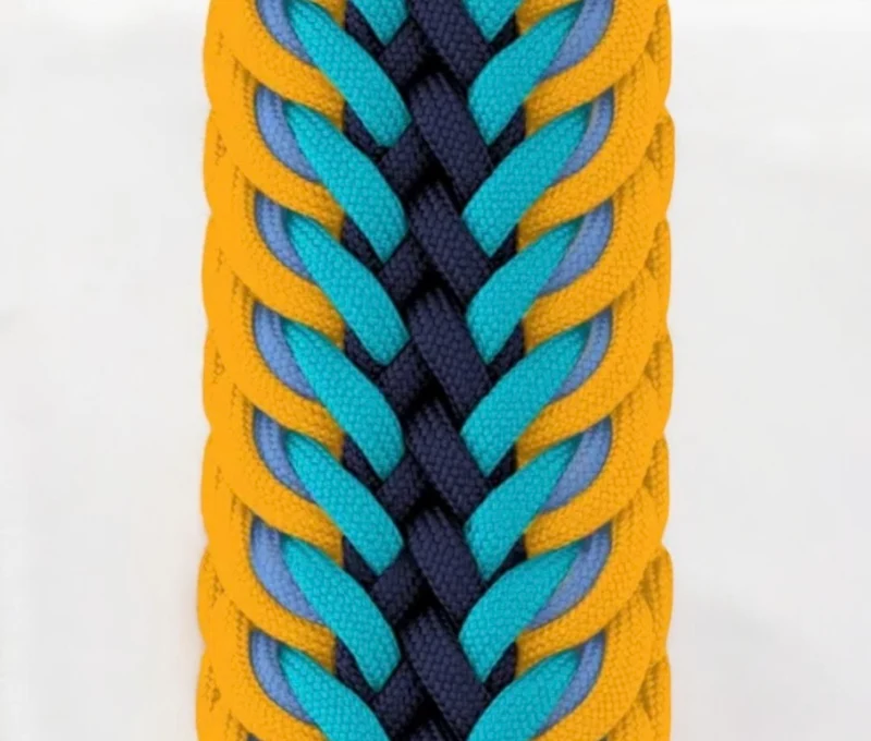 Collier #3 — Tressage paracorde + fermeture BioThane®