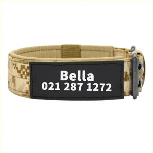 Collier tactique avec personnalisation pour gros chien