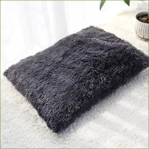 Tapis pour chien anti-stress en peluche douce et moelleuse
