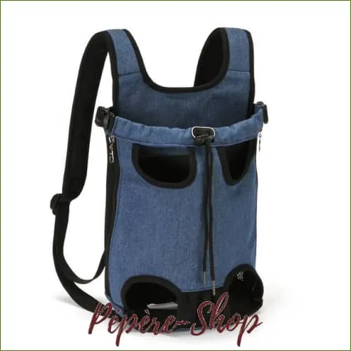 Sac de transport ventral pour chien ou chat en jean denim