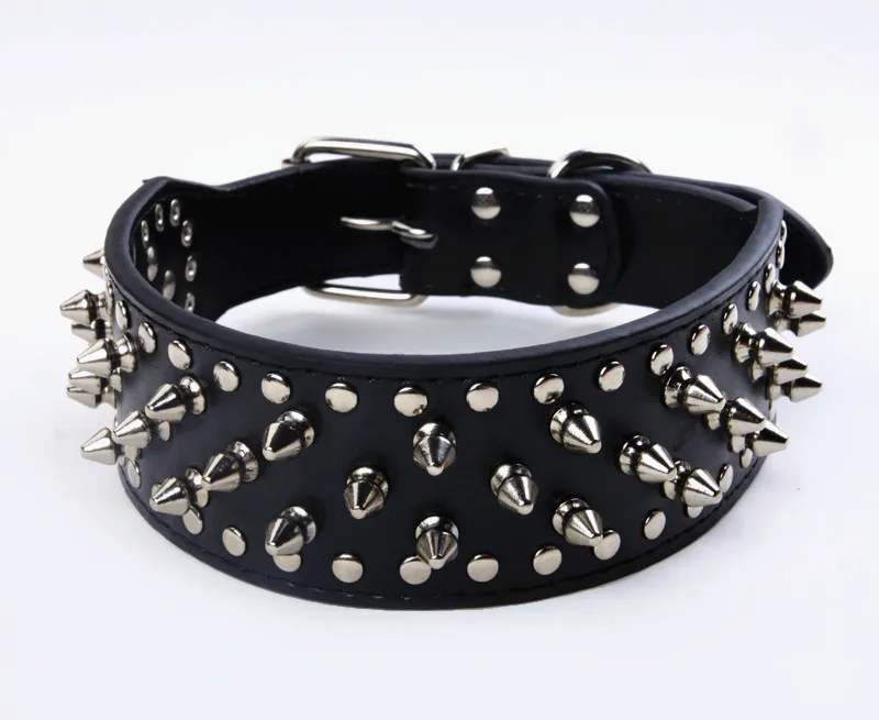 Collier Simili Cuir Clouté Pitbull Mastiff