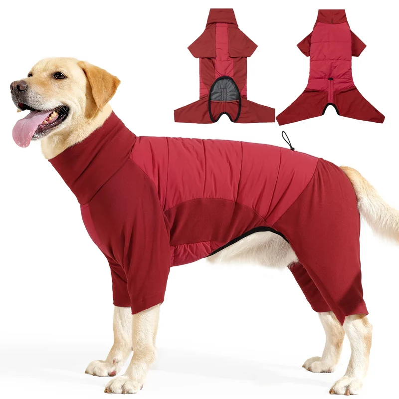 Manteau Hiver Col Roulé Gros Chien Combinaison Neige