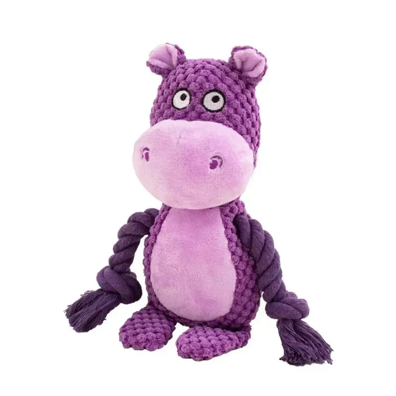 Peluche Hippopotame Sonore Gros Chien