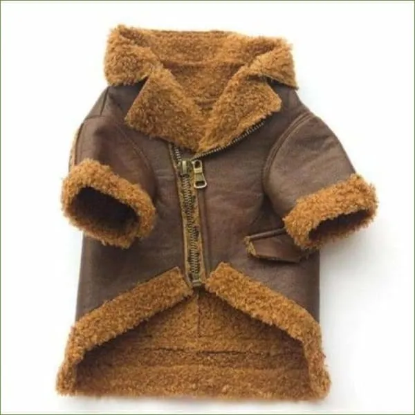 Manteau en cuir pour petit chien - haute qualité