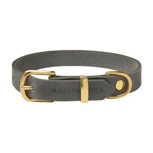 Sellerie Teckel Collier Cuir Butter Gris