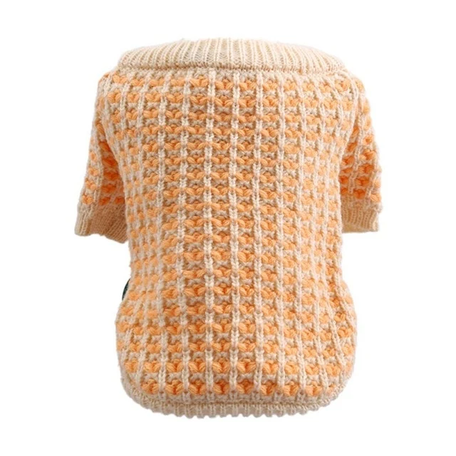 Pull chaud en coton, tricot orange d'hiver