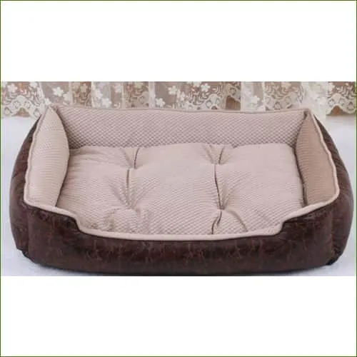 Panier en simili cuir - modèle résistant et lavable pour chien