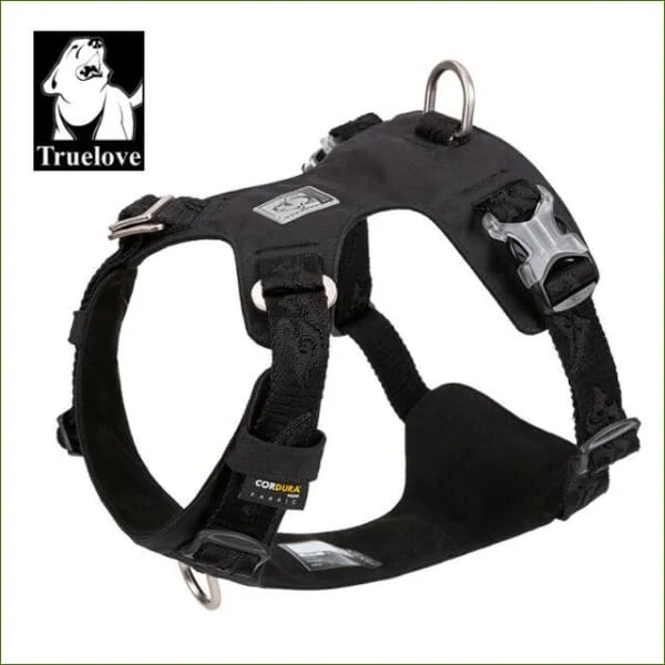 Harnais anti traction pour chien qui tire TRUE LOVE ajustable, en nylon
