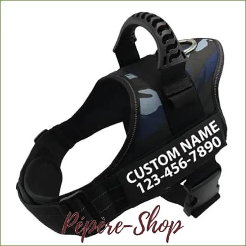Harnais multifonction pour chiens ajustable avec motif multicolore , réfléchissant