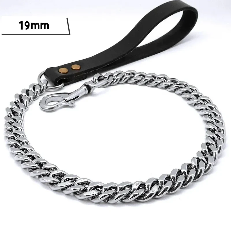 Laisse Chaîne Acier Inoxydable Luxe Gros Chien