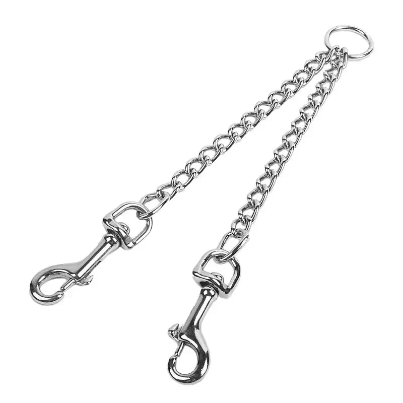 Laisse Chaîne Double Mousqueton Gros Chien