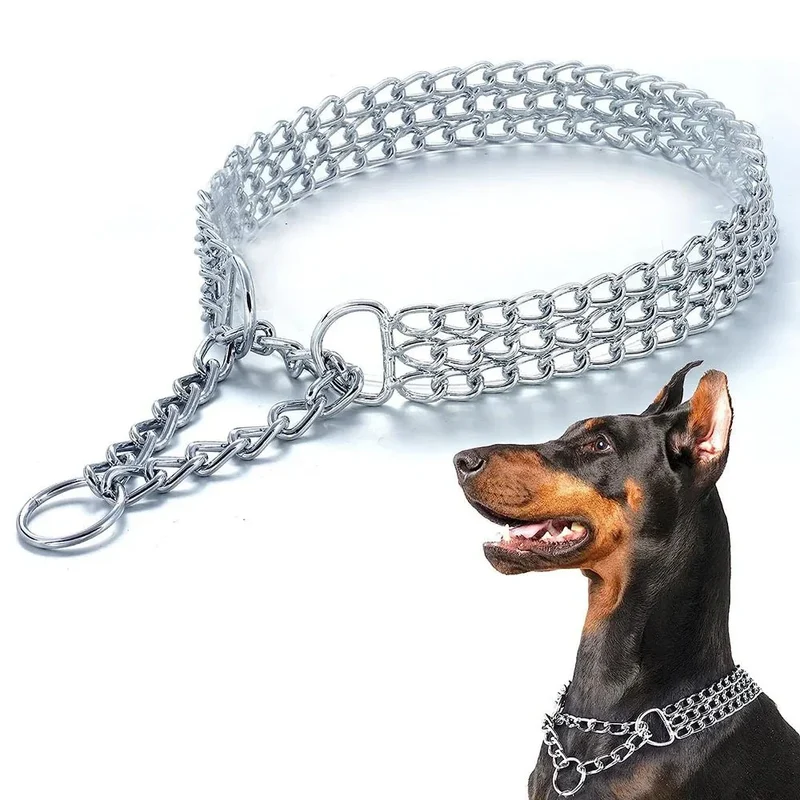 Collier Chaîne Métal 3 Rangs Molosse