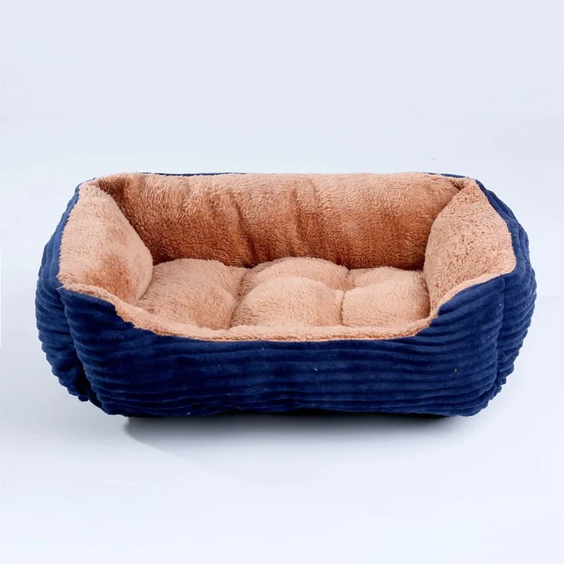 Panier Orthopédique XXL Bleu Beige Gros Chien