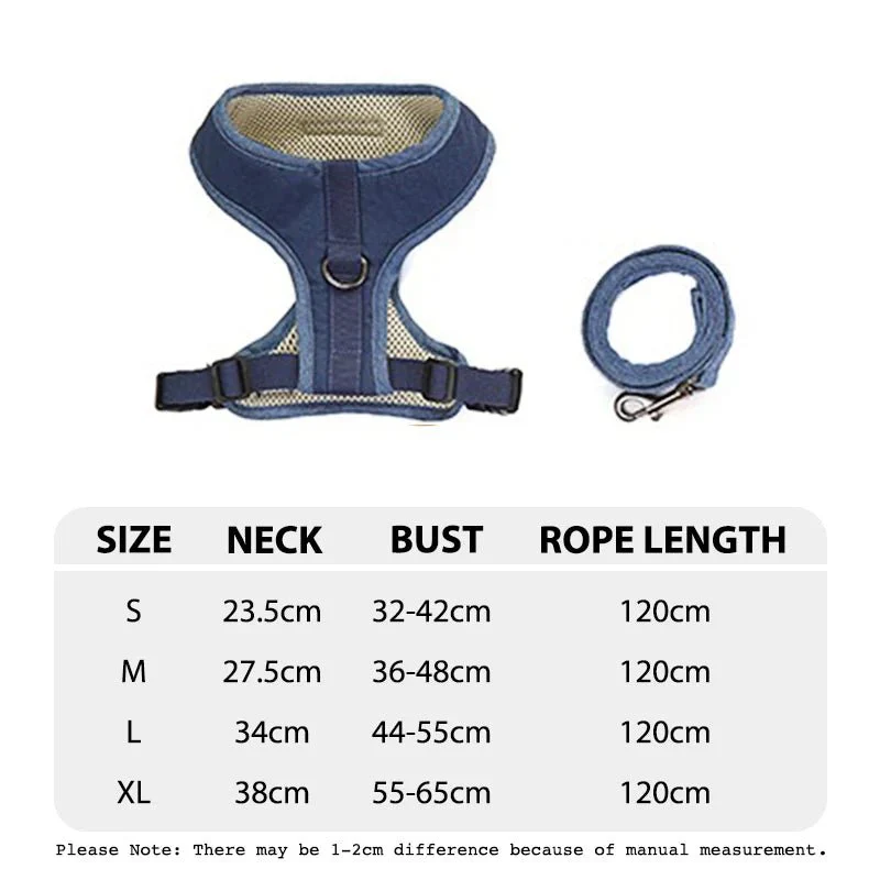 Set Harnais Y Petit Gros Chien Laisse 120cm