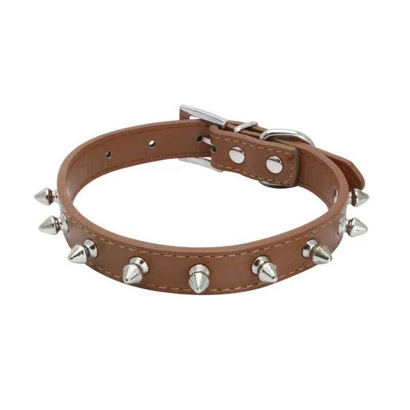 Collier Cuir Camel Gros Chien Réglable