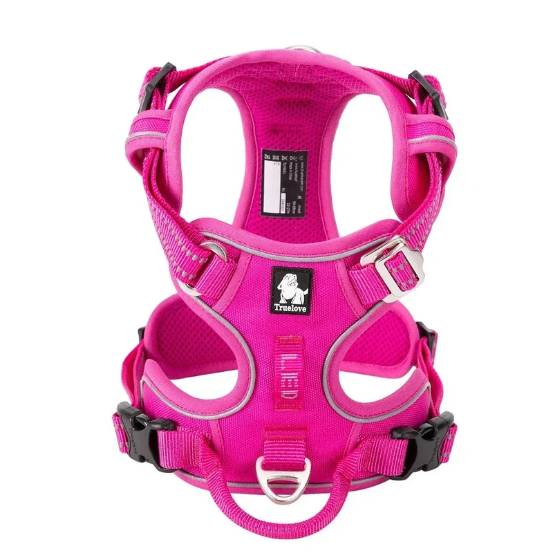 Harnais Rose Réfléchissant Petit Chien Confort