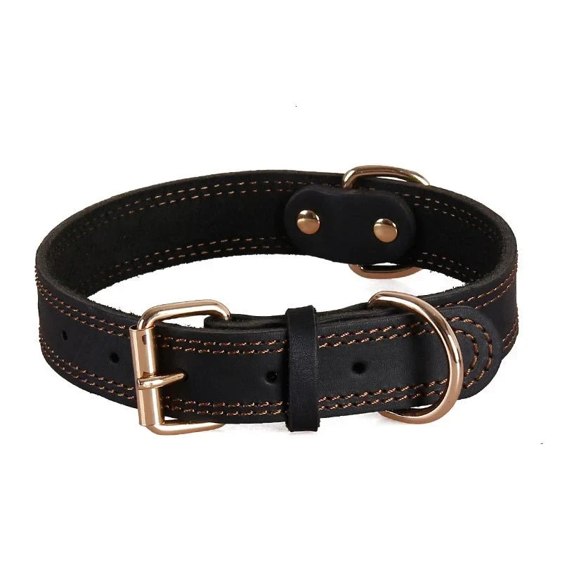 Collier Cuir Artisanal Pleine Fleur Molosse
